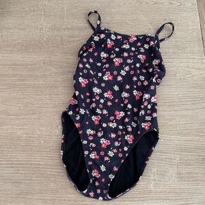 Jolyn Clothing Floral One Piece Swimsuit - Black and Pink